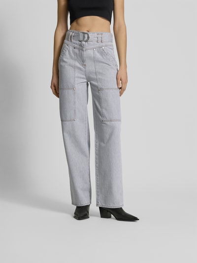 Iro Jeans mit aufgesetzten Taschen Hellgrau 4