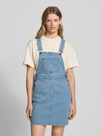 Noisy May Knielanges Latzkleid mit Brusttasche Modell 'SIA' Hellblau 4