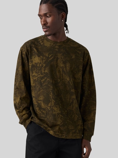 Levi's® Loose Fit Langarmshirt aus reiner Baumwolle Modell 'ALEIGH' Khaki 1