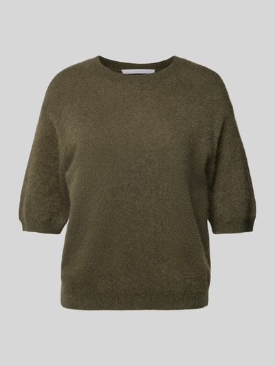 Herzensangelegenheit Strickshirt mit Rundhalsausschnitt Khaki 2