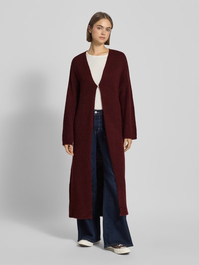 Gina Tricot Kardigan o kroju relaxed fit z domieszką wełny z alpaki Bordowy 4