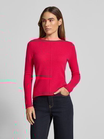 Christian Berg Woman Gebreide pullover van puur kasjmier Fuchsia - 4