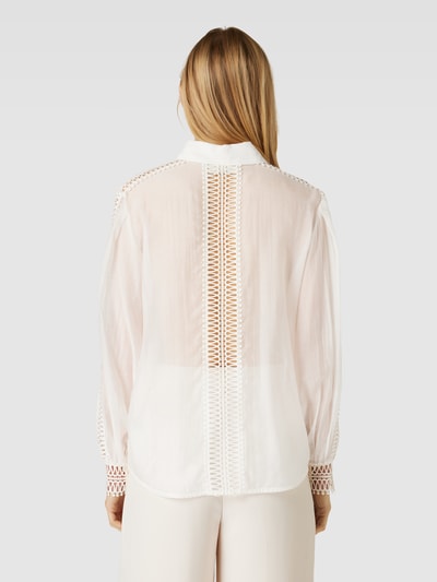 Copenhagen Muse Blouse met platte kraag, model 'ULTRA' Offwhite - 5