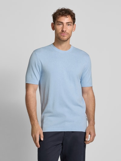 Lindbergh Relaxed Fit T-Shirt mit Rundhalsausschnitt Hellblau 4