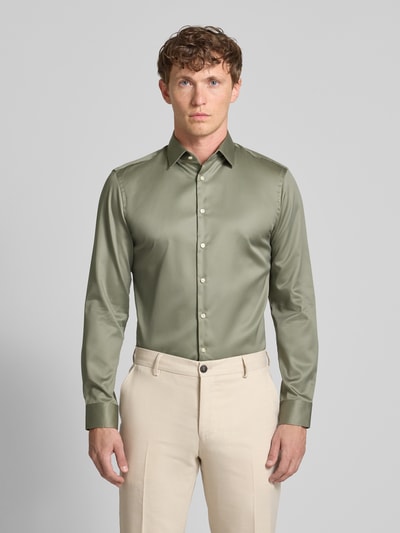 Jake*s Slim Fit Business-Hemd mit Kentkragen Mittelgrau 4