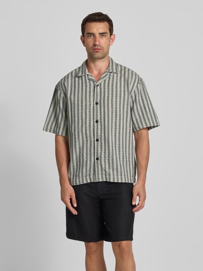 Edwin Regular Fit Freizeithemd mit 1/2-Arm Modell 'SAGA' Black 4