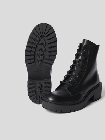 Kenzo Schnürboots aus Leder Schwarz 5
