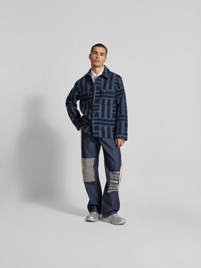 Kenzo Hemdjacke mit Knopfleiste Marine 1