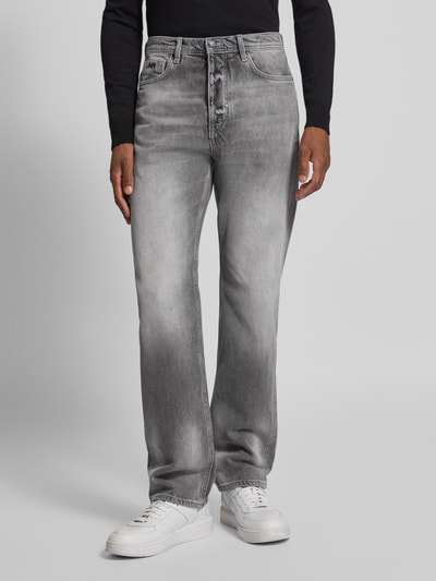 Antony Morato Straight Fit Jeans mit Logo-Applikation Black 4