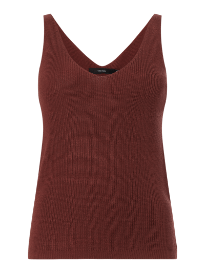 Vero Moda Stricktop mit Rippenstruktur Modell 'Newlex' Rostrot 1