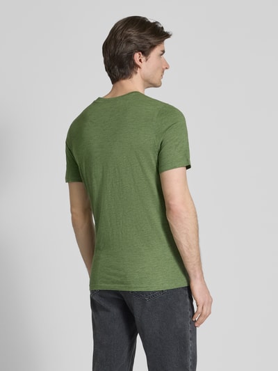 MCNEAL T-Shirt mit geripptem Rundhalsausschnitt Khaki 5