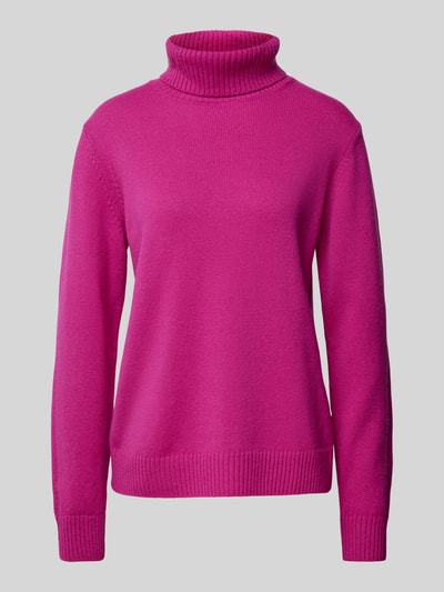 MAERZ Muenchen Wollpullover aus Schurwolle mit Rollkragen Fuchsia 2