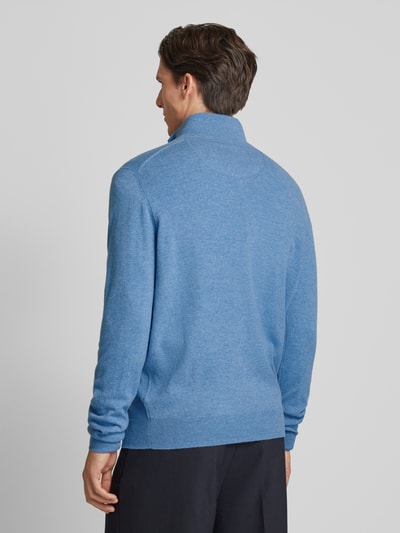 Fynch-Hatton Strickpullover mit Troyer-Kragen Hellblau 5