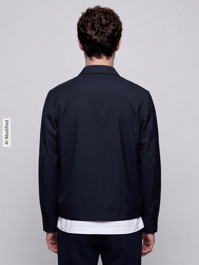 s.Oliver BLACK LABEL Regular Fit Blouson mit Viskose-Anteil Marine 5
