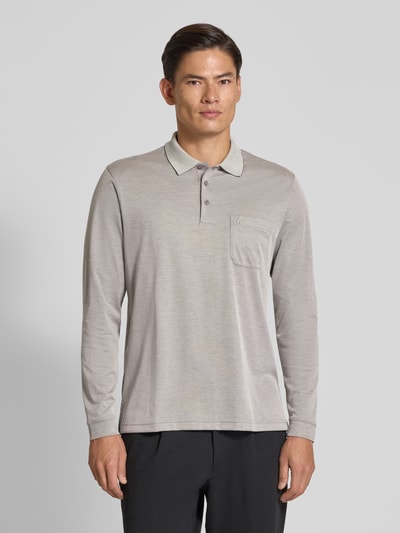 RAGMAN Regular Fit Poloshirt mit Brusttasche Silber 4