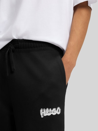 Hugo Blue Loose Fit Jogginghose aus reiner Baumwolle Modell 'NYROTRO' Black 3