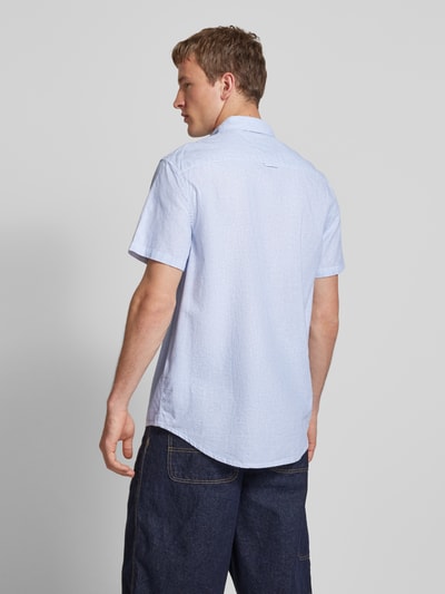 Tommy Jeans Regular fit vrijetijdsoverhemd van een mix van katoen en linnen
 Lichtblauw - 5