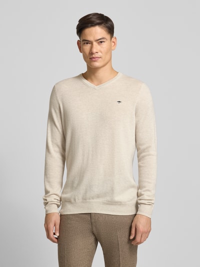 Fynch-Hatton Regular Fit Pullover Woll-Kaschmir-Mix Modell 'Merino' Offwhite 4