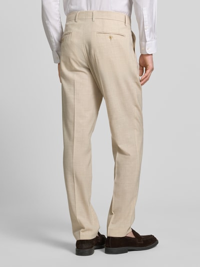 BOSS regular fit pantalon met wol model 'LENNON' Beige - 5