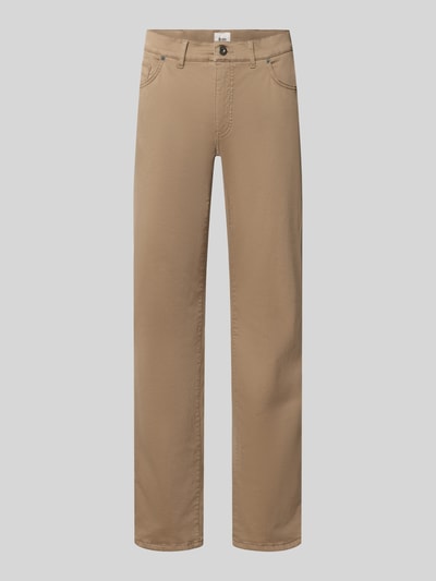 Brax Regular Fit Weite Hose aus Baumwoll-Mix Beige 1