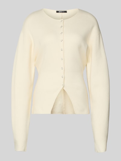 Gina Tricot Regular Fit Strickjacke aus Viskose-Mix in Strick-Optik Offwhite 2