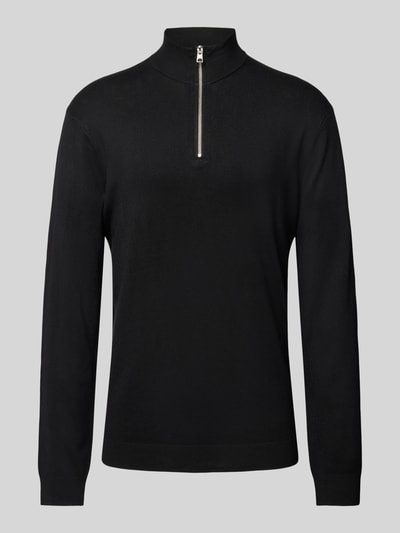 Only & Sons Gebreide pullover van viscosemix met opstaande kraag Zwart - 2