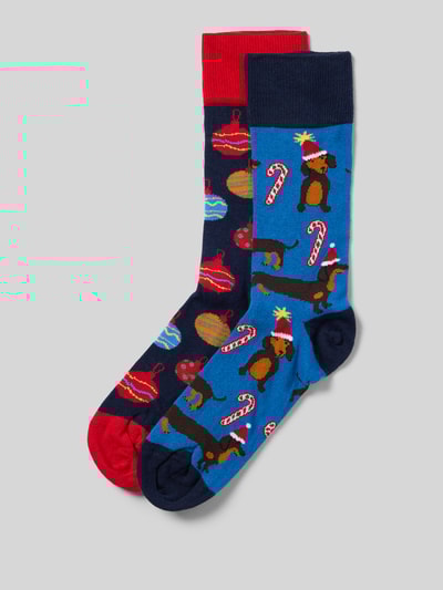 Christian Berg Men Socken mit geripptem Abschluss Royal 1