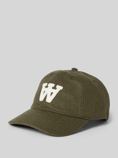 Wood Wood Basecap mit Label-Detail Khaki 1