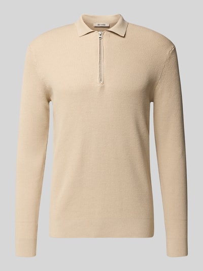 Only & Sons Regular Fit Strickpullover aus Baumwoll-Mix Modell 'PHIL' Beige 2