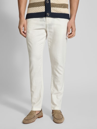 Scotch & Soda Tapered Fit Stoffhose mit Tunnelzug Modell 'WARREN' Offwhite 4