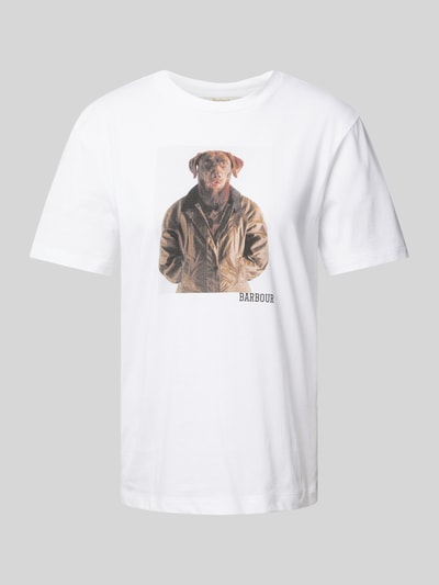 Barbour T-Shirt mit Motiv-Print Modell 'Belsay' Weiss 2