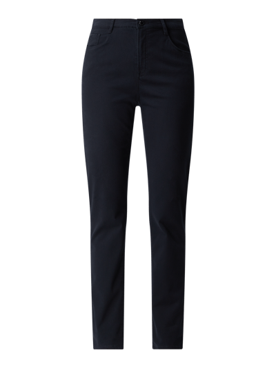 Brax Slim fit broek met modal, model 'Mary' Marineblauw - 2