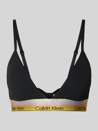 Produktfoto, Bralette aus Baumwoll-Mix von Calvin Klein Underwear in Optik: Unifarben mit Label-Bund, gefüttert, Hakenverschluss, verstellbare Spaghettiträger
