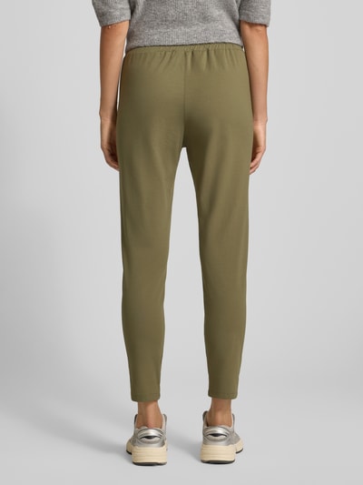 ZABAIONE Spodnie materiałowe o kroju skinny fit z elastycznym pasem Khaki 5