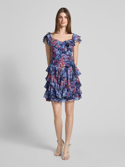 Lauren Ralph Lauren Cocktailkleid mit V-Ausschnitt Modell 'MILCRAE' Blau 1