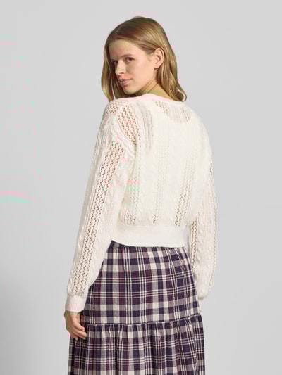 Review Strickjacke mit Knopfleiste Offwhite 5