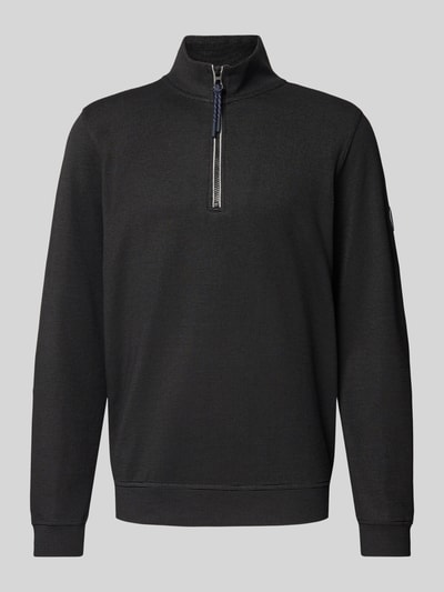 Lerros Sweatshirt met opstaande kraag, model 'SELANIK' Zwart - 2