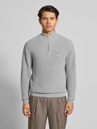 Levi's® Strickpullover mit Stehkragen Hellgrau Melange 4