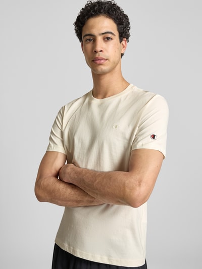 Champion T-Shirt mit Label-Stitchings und Rundhalsausschnitt Offwhite 3