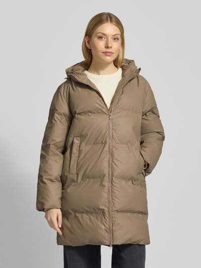 FREE/QUENT Regular Fit Steppmantel mit Zweiwege-Reißverschluss und Eingrifftaschen Taupe 4