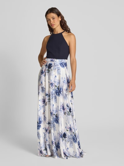 Jake*s Cocktail Abendkleid im Stufen-Look Marine Melange 4