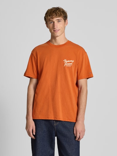 Tommy Jeans Relaxed Fit T-Shirt aus reiner Baumwolle Orange 4