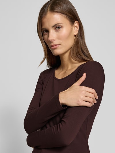 ZABAIONE Shirt met lange mouwen en geribde ronde hals Lichtbruin - 3