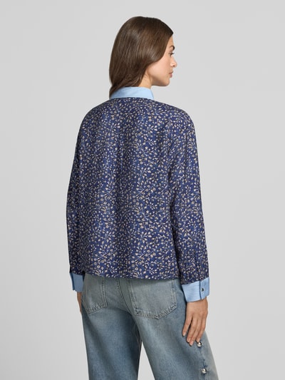 Jake*s Casual Langarmbluse aus Viskosemix Blau 5