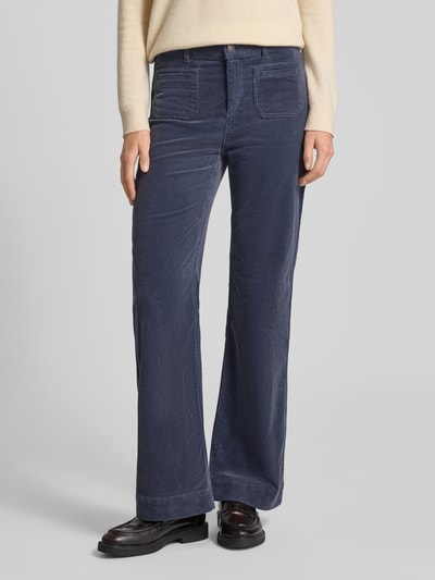 Christian Berg Woman Wide leg corduory broek met achterzakken Blauw - 4