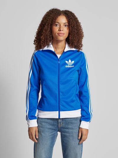 adidas Originals Bluza rozpinana ze stójką model ‘BECKENBAUER’ Błękitny melanż 4