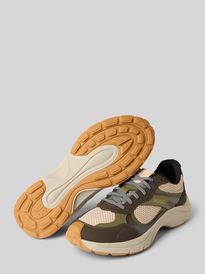 HUGO Sneaker mit Schnürung und Label-Detail Oliv 4