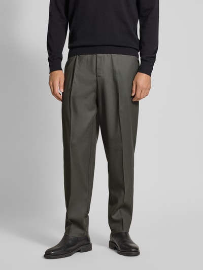 Emporio Armani Regular Fit Anzughose mit Bundfalten Schlamm 4