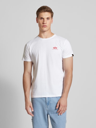 Alpha Industries T-Shirt mit Label-Print Weiss 4