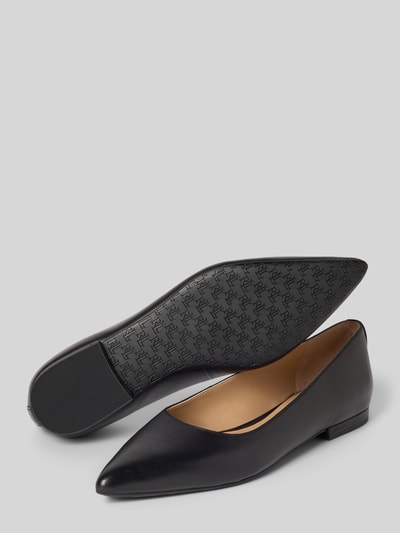 Lauren Ralph Lauren Ballerinas aus Leder Modell 'LONDYN' Black 4